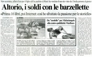 Scopri di più sull'articolo Altorio, i soldi con le barzellette (Il Messaggero, Rieti)