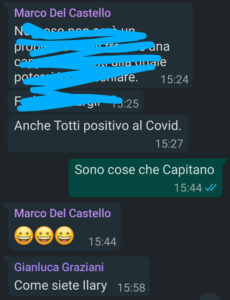 Scopri di più sull'articolo Un simpatico siparietto comico avvenuto oggi su WhatsApp con due amici: Marco…