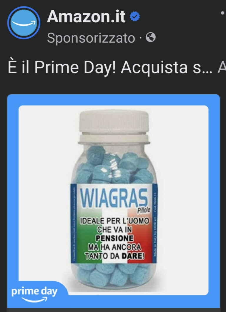 Scopri di più sull'articolo Ecco la mia sponsorizzata per il Prime Day di Amazon: WIAGRAS “Ideale per…