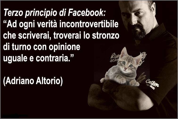 Scopri di più sull'articolo Terzo principio di Facebook: “Ad ogni verità incontrovertibile che scriverai…