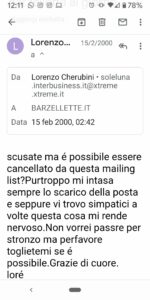 Scopri di più sull'articolo Nel 2000 intasavo la casella di posta di Jovanotti con le barzellette… 😂…