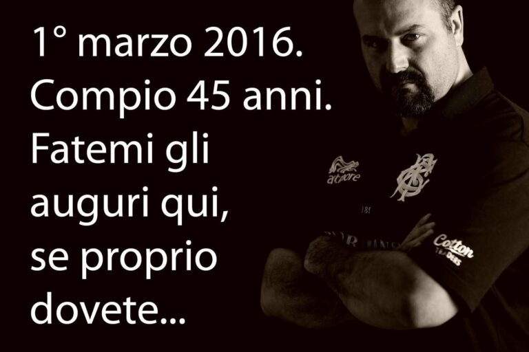 Scopri di più sull'articolo Domani, come purtroppo ogni anno, sono costretto a compiere gli anni. Ma ogni…