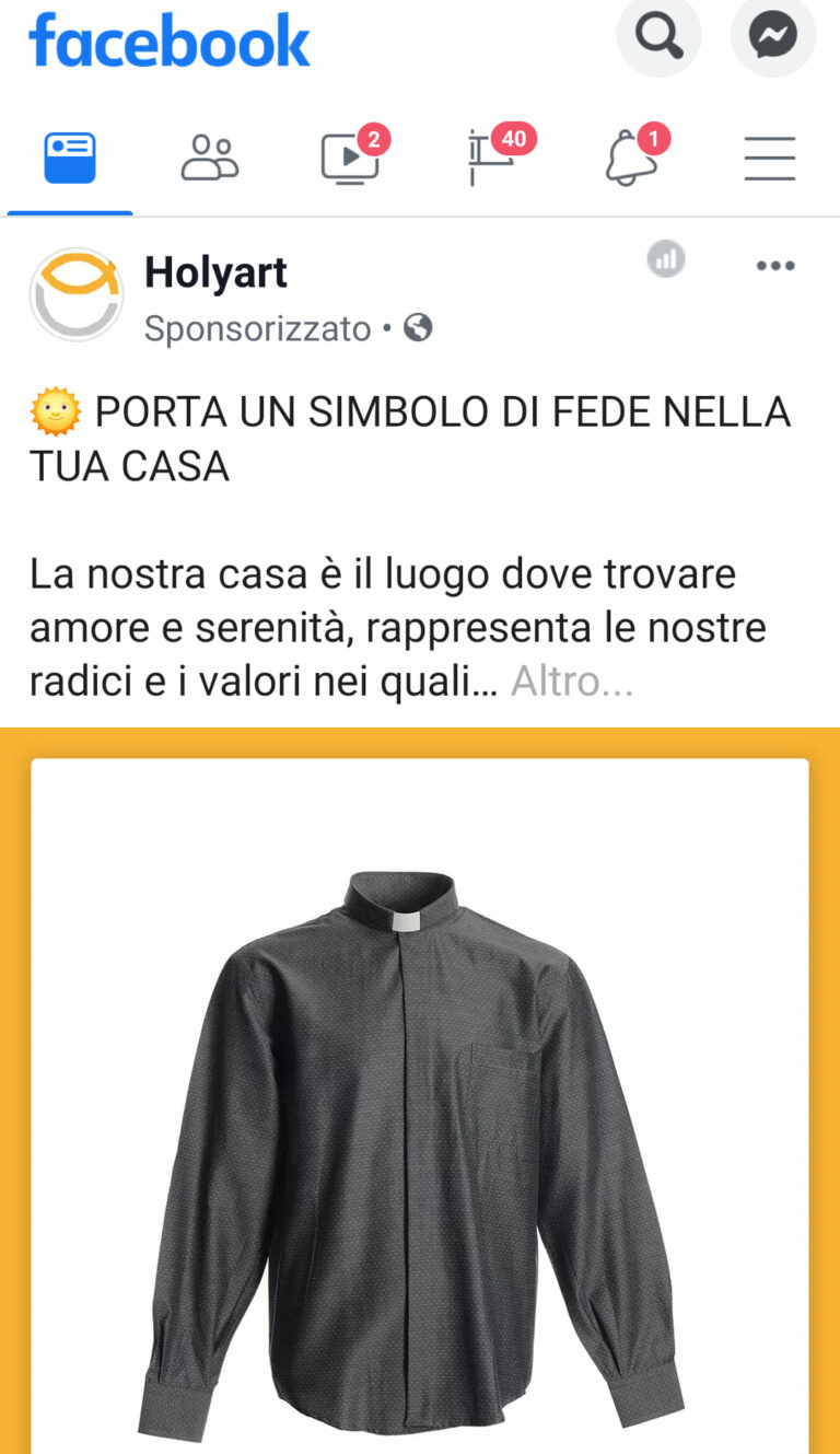 Scopri di più sull'articolo Mi spiegate perché mi propongono di acquistare una camicia da sacerdote? Non ho…