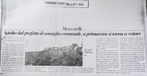 Scopri di più sull'articolo Sciolto dal prefetto il consiglio comunale, a primavera si torna a votare (Corriere di Rieti)