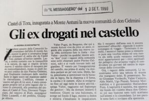 Scopri di più sull'articolo Gli ex drogati nel castello (Il Messaggero)