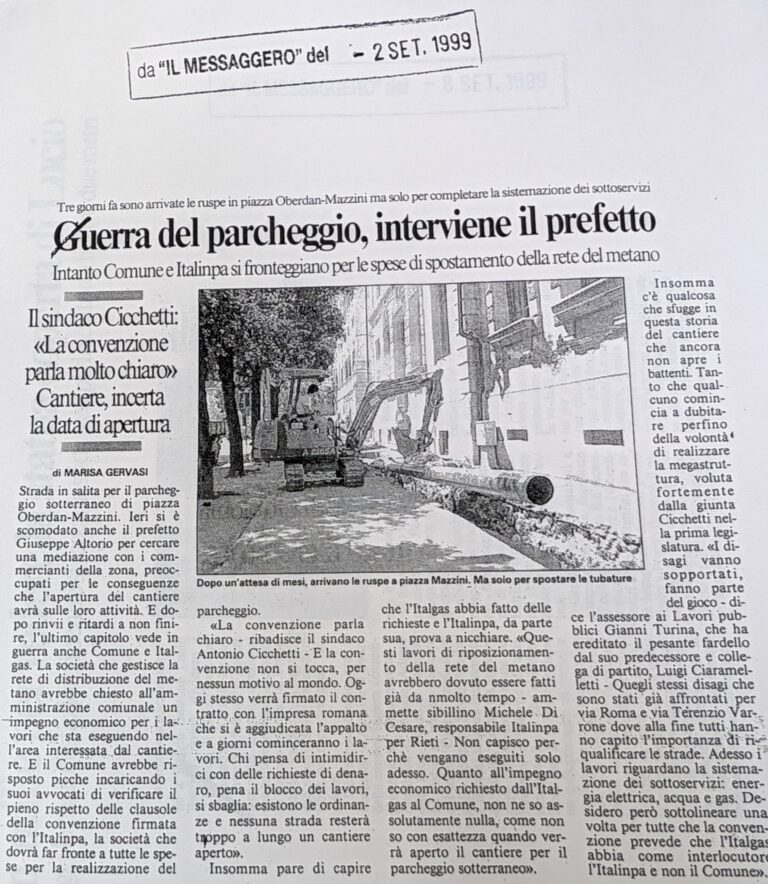 Scopri di più sull'articolo Guerra del parcheggio, interviene il prefetto (Il Messaggero)