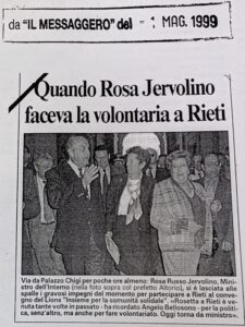 Scopri di più sull'articolo Quando Rosa Jervolino faceva la volontaria a Rieti (Il Messaggero)