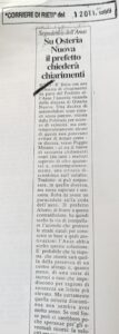 Scopri di più sull'articolo Su Osteria Nuova il prefetto chiederà chiarimenti (Corriere di Rieti)
