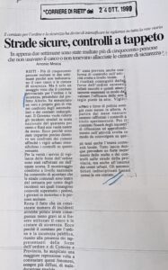 Scopri di più sull'articolo Strade sicure, controlli a tappeto (Corriere di Rieti)
