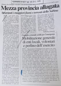 Scopri di più sull'articolo Mezza provincia allagata (Corriere di Rieti)