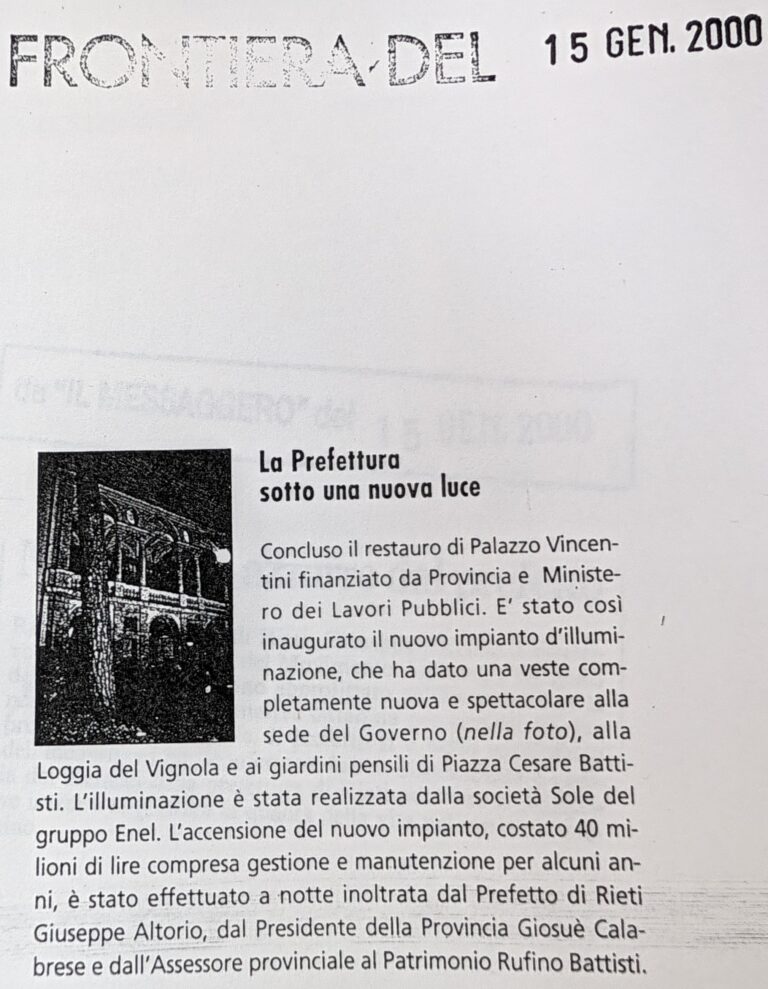 Scopri di più sull'articolo La Prefettura sotto una nuova luce (Frontiera)