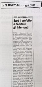 Scopri di più sull'articolo Sarà il prefetto a decidere gli interventi (Il Tempo)