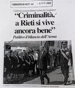 Scopri di più sull'articolo “Criminalità, a Rieti si vive ancora bene” (Corriere di Rieti)