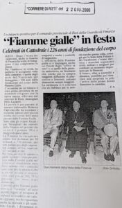 Scopri di più sull'articolo “Fiamme gialle” in festa (Corriere di Rieti)