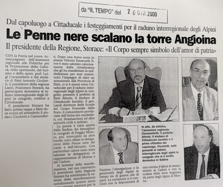 Scopri di più sull'articolo Le Penne nere scalano la torre Angioina (Il Tempo)