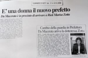 Scopri di più sull'articolo E’ una donna il nuovo prefetto (Corriere di Rieti)