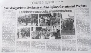 Scopri di più sull'articolo Una delegazione sindacale è stata infine ricevuta dal Prefetto (Corriere di Rieti)