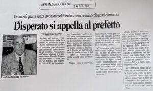 Scopri di più sull'articolo Disperato si appella al prefetto (Il Messaggero)