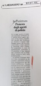 Scopri di più sull'articolo Protesta degli agenti di polizia (Il Messaggero)