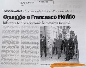 Scopri di più sull'articolo Omaggio a Francesco Florido (Il Tempo)