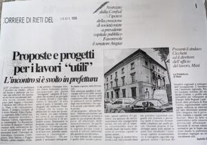 Scopri di più sull'articolo Proposte e progetti per i lavori “utili” (Corriere di Rieti)