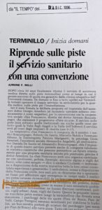 Scopri di più sull'articolo Riprende sulle piste il servizio sanitario con una convenzione (Il Tempo)