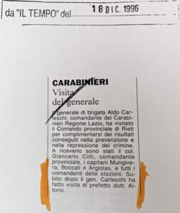 Scopri di più sull'articolo Visita del generale (Il Tempo)