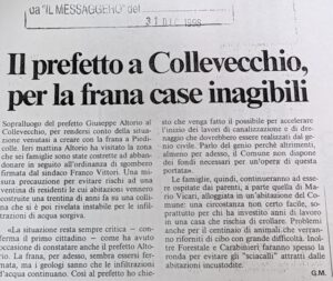 Scopri di più sull'articolo Il prefetto a Collevecchio, per la frana case inagibili (Il Messaggero)