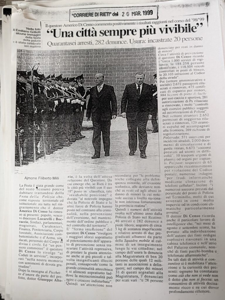 Scopri di più sull'articolo “Una città sempre più vivibile” (Corriere di Rieti)