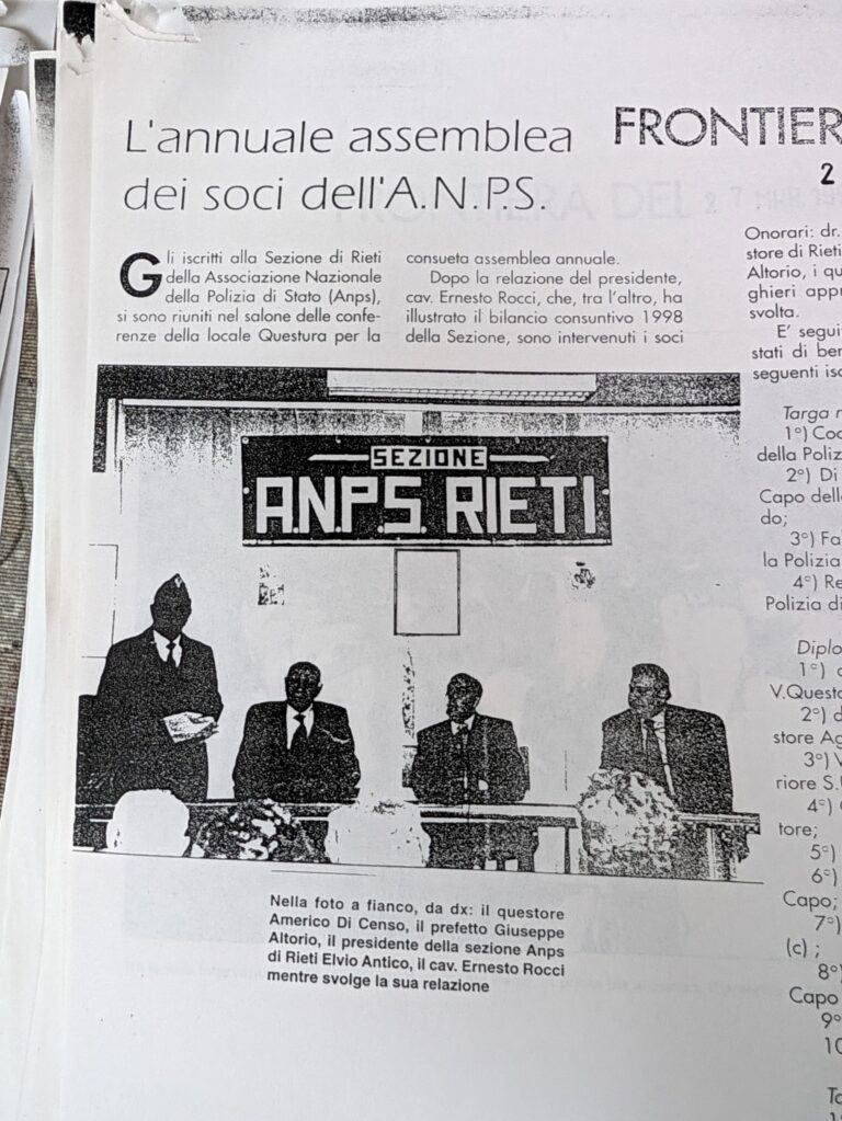 Scopri di più sull'articolo L’annuale assemblea dei soci dell’A.N.P.S. (Frontiera)