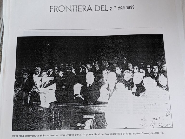 Scopri di più sull'articolo Incontro con don Oreste Benzi (Frontiera)