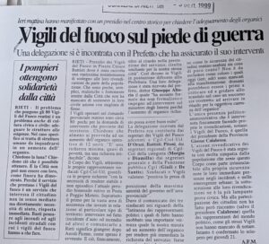 Scopri di più sull'articolo Vigili del fuoco sul piede di guerra (Corriere di Rieti)