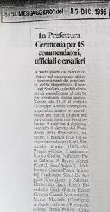 Scopri di più sull'articolo Cerimonia per 15 commendatori, ufficiali e cavalieri (Il Messaggero)