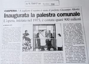 Scopri di più sull'articolo Inaugurata la palestra comunale (Il Tempo)