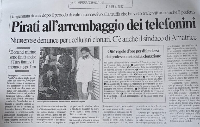 Scopri di più sull'articolo Pirati all’arrembaggio dei telefonini (Il Messaggero)