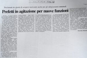 Scopri di più sull'articolo Prefetti in agitazione per nuove funzioni (Il Sole 24 Ore)