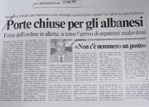 Scopri di più sull'articolo Porte chiuse per gli albanesi (Il Messaggero)