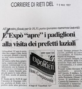 Scopri di più sull'articolo L’Expò “apre” i padiglioni alla visita dei prefetti laziali (Corriere di Rieti)