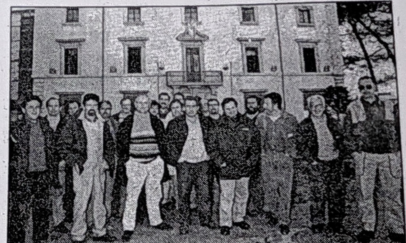 Gli operai della Site davanti alla Prefettura