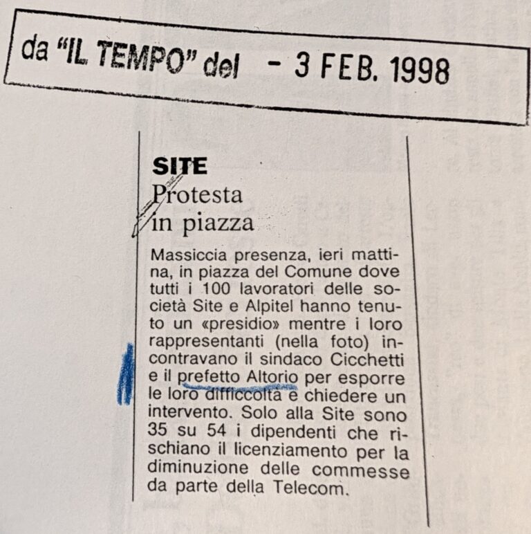 Scopri di più sull'articolo Protesta in piazza (Il Tempo)