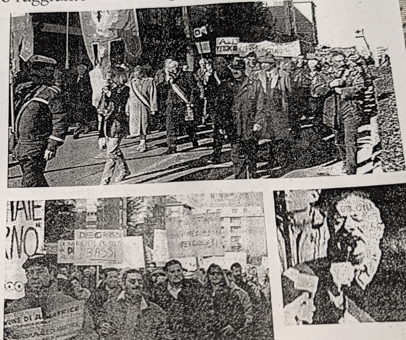 GRIFONI Alcuni momenti del corteo che ha paralizzato Rieti fino alla Asl (Foto Colarieti)