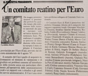Scopri di più sull'articolo Un comitato reatino per l’Euro