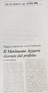 Scopri di più sull'articolo Il Movimento Azzurro ricevuto dal prefetto (Il Tempo)