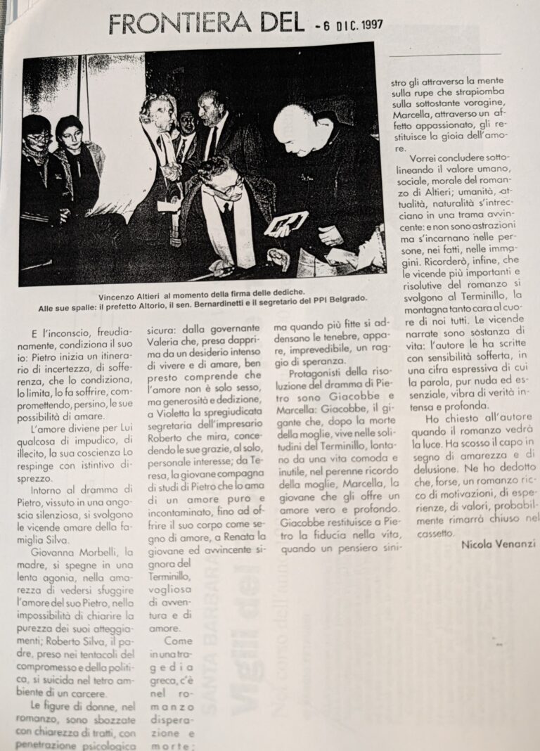 Scopri di più sull'articolo Articolo Rassegna Stampa (Frontiera)