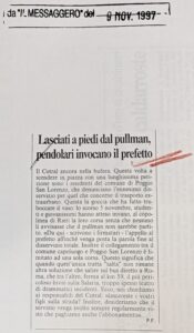 Scopri di più sull'articolo Lasciati a piedi dal pullman, pendolari invocano il prefetto (Il Messaggero)
