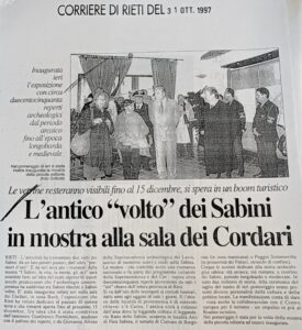 Scopri di più sull'articolo L’antico “volto” dei Sabini in mostra alla sala dei Cordari (Corriere di Rieti)