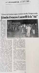 Scopri di più sull'articolo E anche il vescovo Lucarelli fa la “ola” (Il Messaggero)