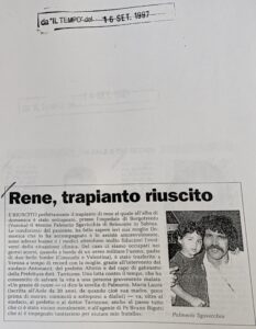 Scopri di più sull'articolo Rene, trapianto riuscito (Il Tempo)