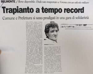 Scopri di più sull'articolo Trapianto a tempo record (Il Tempo)
