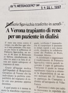Scopri di più sull'articolo A Verona trapianto di rene per un paziente in dialisi (Il Messaggero)